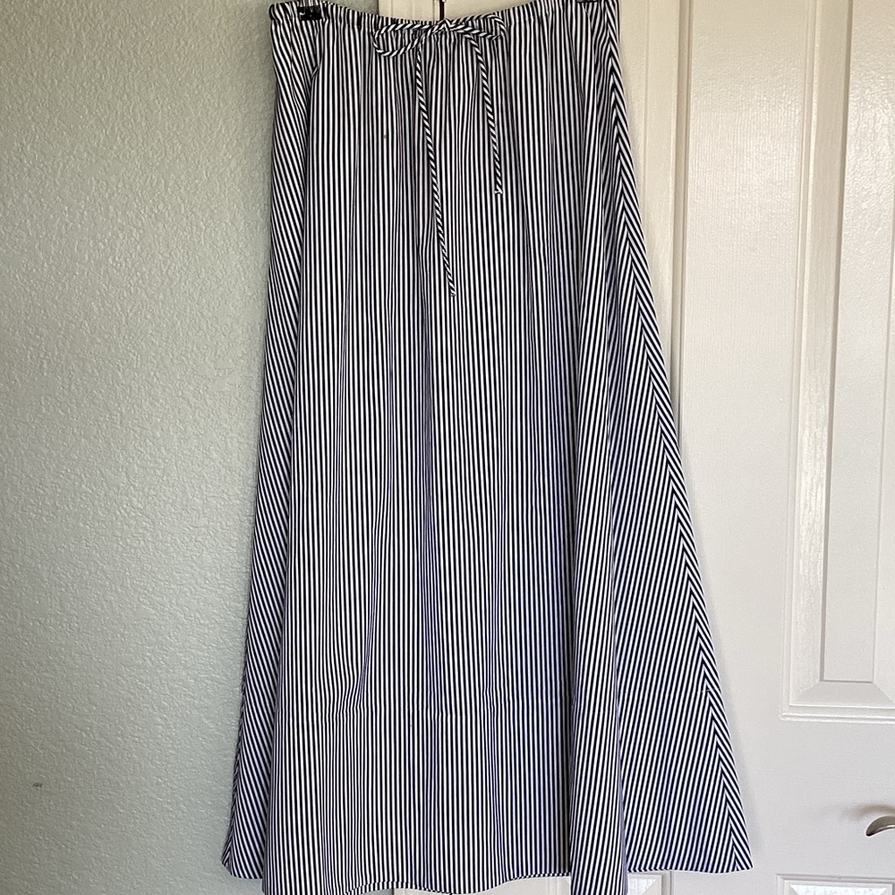 Banana Republic Crisp Spring Cotton Stripe Maxi Skirt